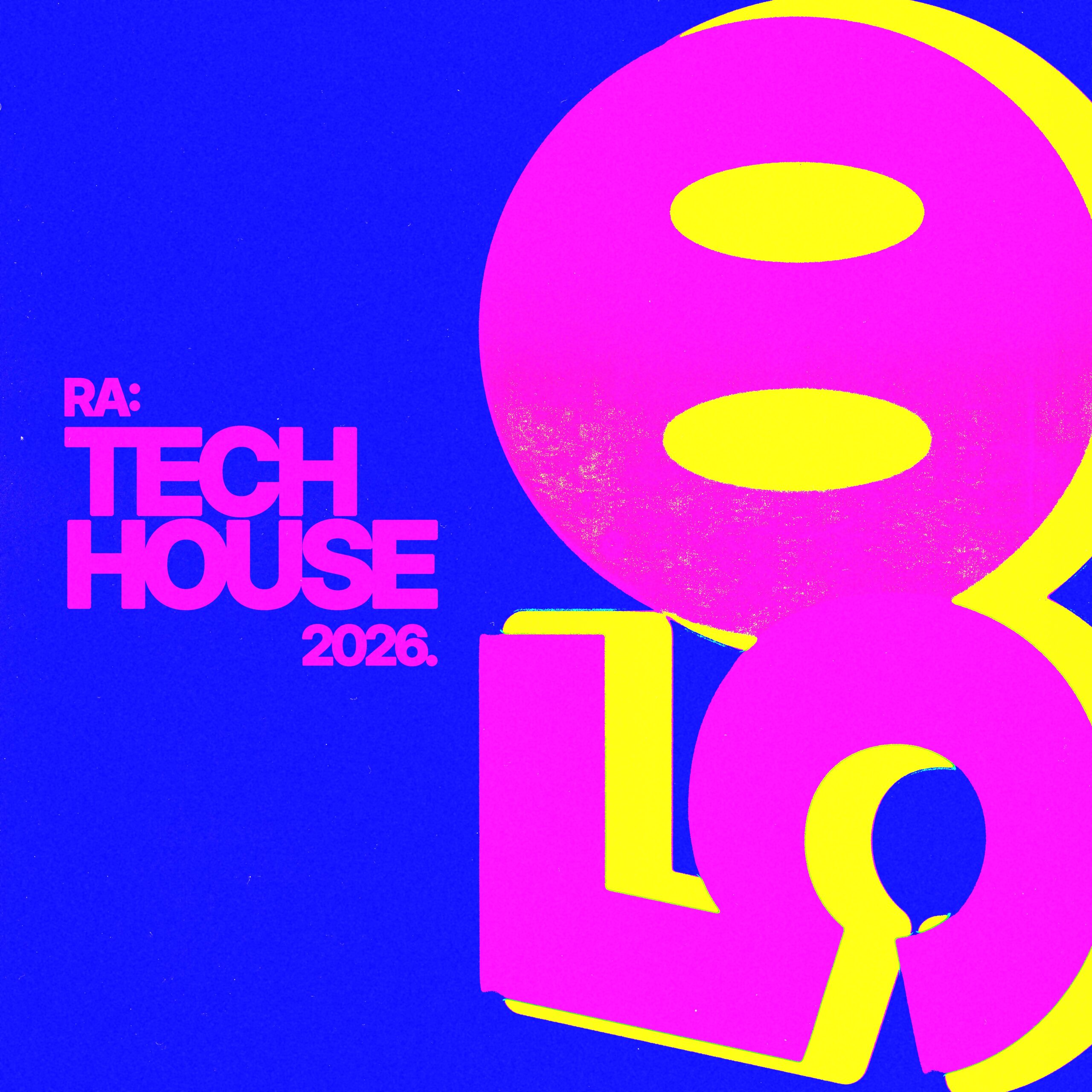 Colorful graphic design with bold text - tech house music playlist